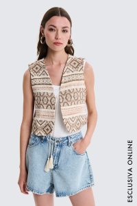 GILET ETNICO MORO