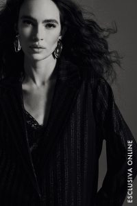 GIACCA GESSATO LUREX NERO