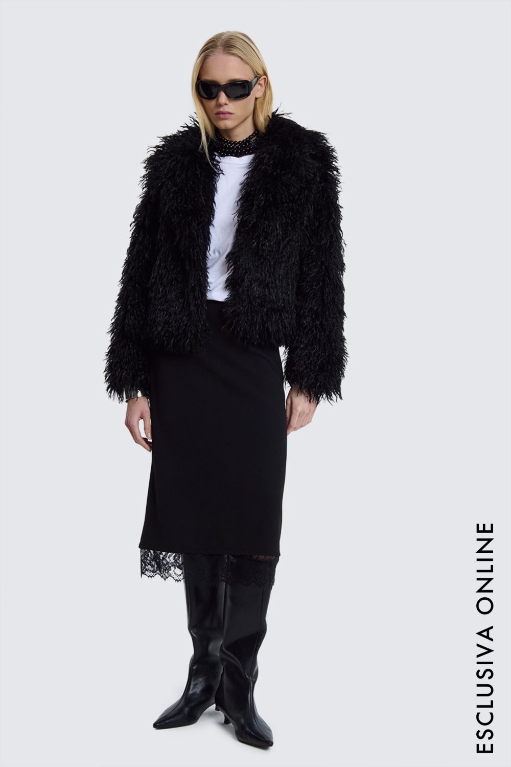 GONNA MIDI INSERTO PIZZO