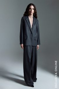 PANTALONE GESSATO LUREX GREY