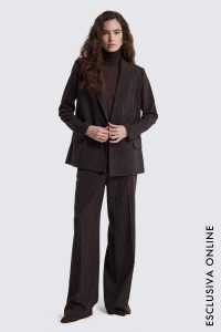 PANTALONE GESSATO MOKA